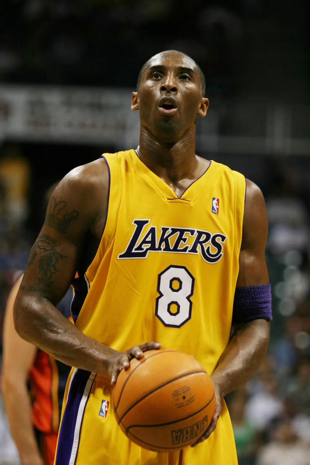 Kobe Bryant au lancer franc avec les Lakers en 2005
